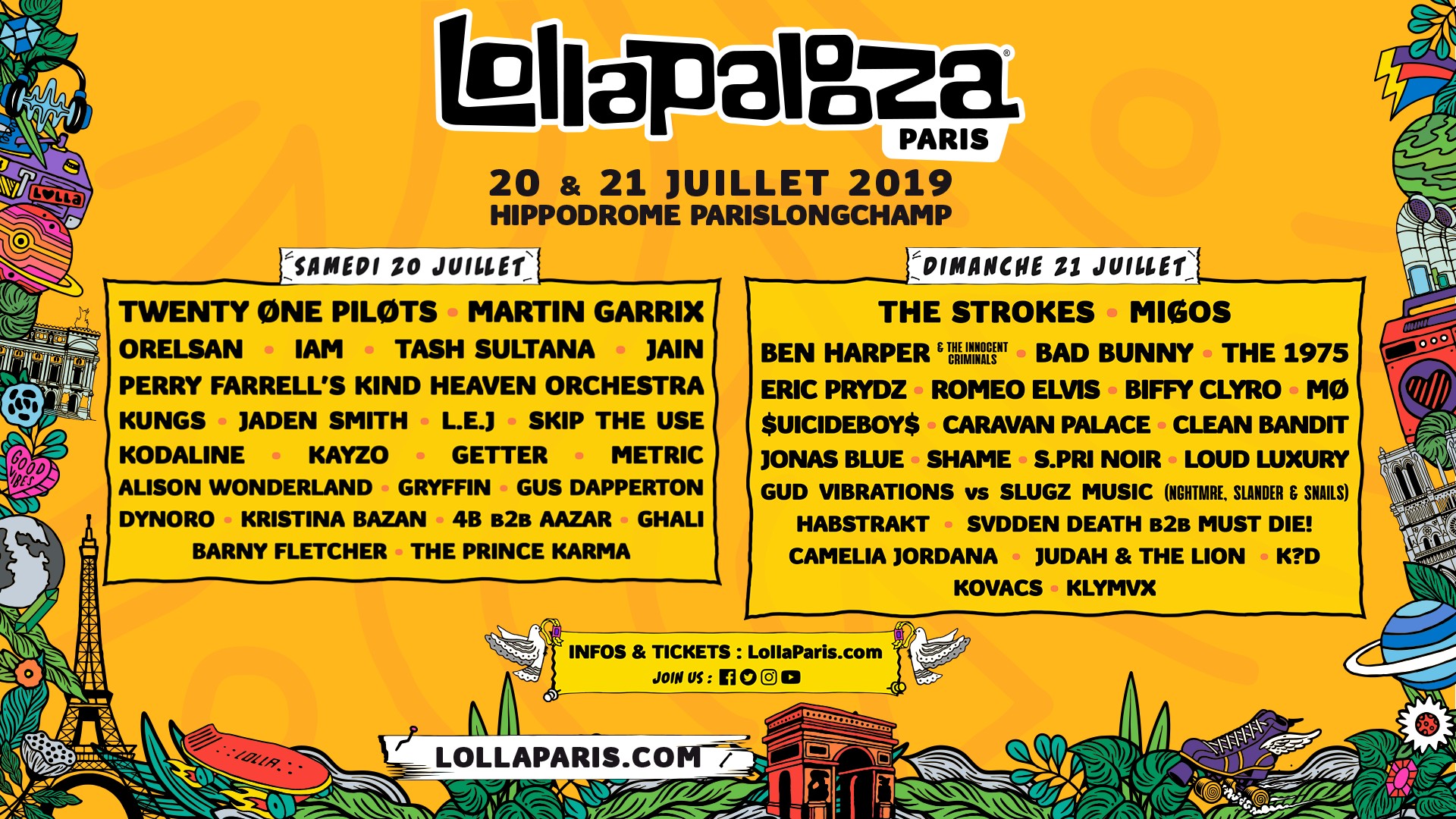 Lollapalooza Paris 2019 découvrez la programmation Le blog de