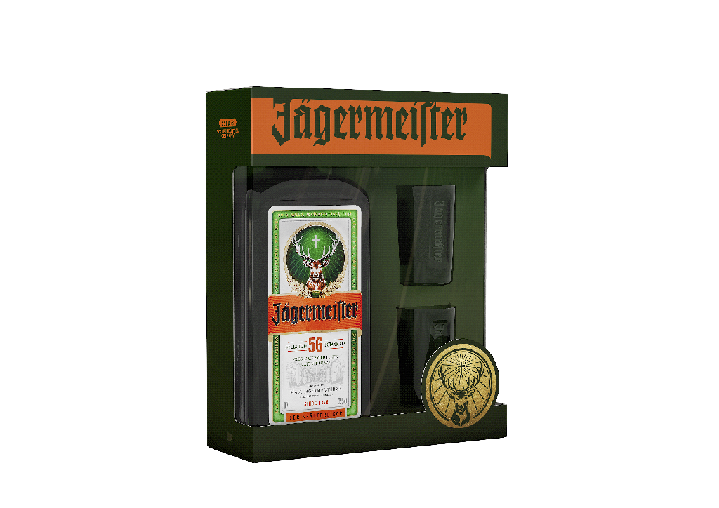 JAGERMEISTER AVEC DES ÉPINES DORÉES - CADEAU DE LUXE - ◊ PRIME