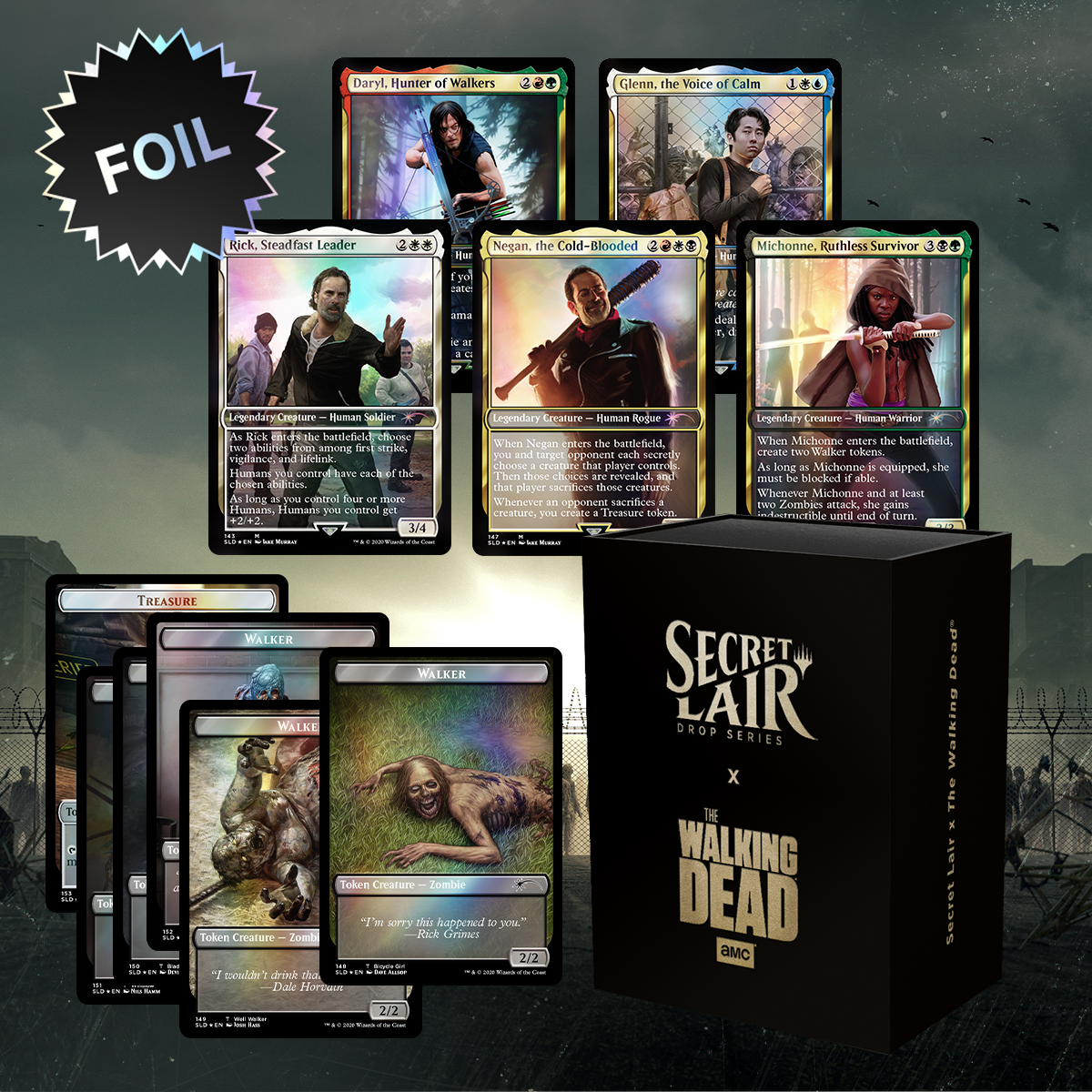 The Walking Dead x Magic The Gathering découvrez les cartes en collaboration du Secret Lair
