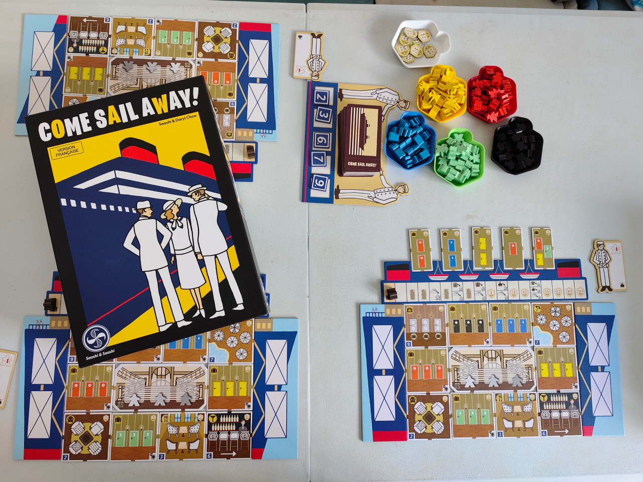 Avis et test du jeu de société Come Sail Away (Saashi & Saashi)